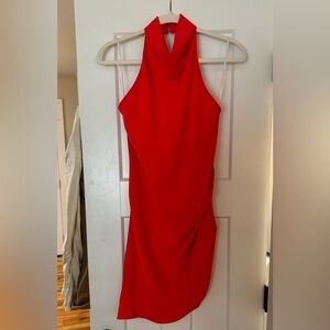 Amanda Uprichard Samba Red Backless Dress